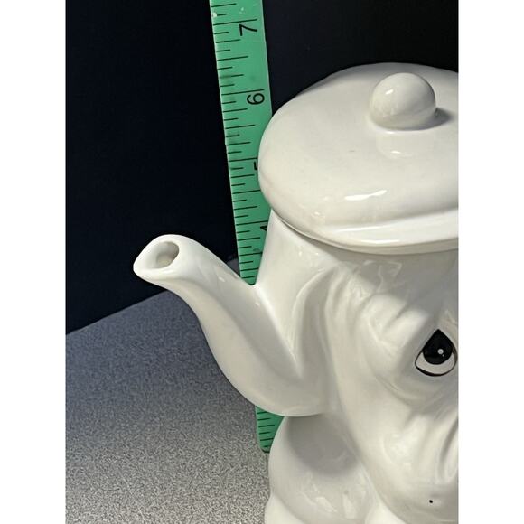 Vtg Teapot Sad Dog & Cap Fitz & Floyd 1984 OCI Omnibus 3 Cup White Ceramic - Picture 10 of 14